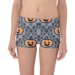 Pumpkin Pattern Reversible Boyleg Bikini Bottoms by NerdySparkleGoth