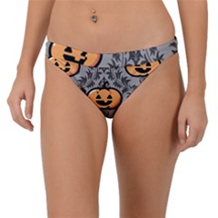 Pumpkin Pattern Band Bikini Bottom by NerdySparkleGoth