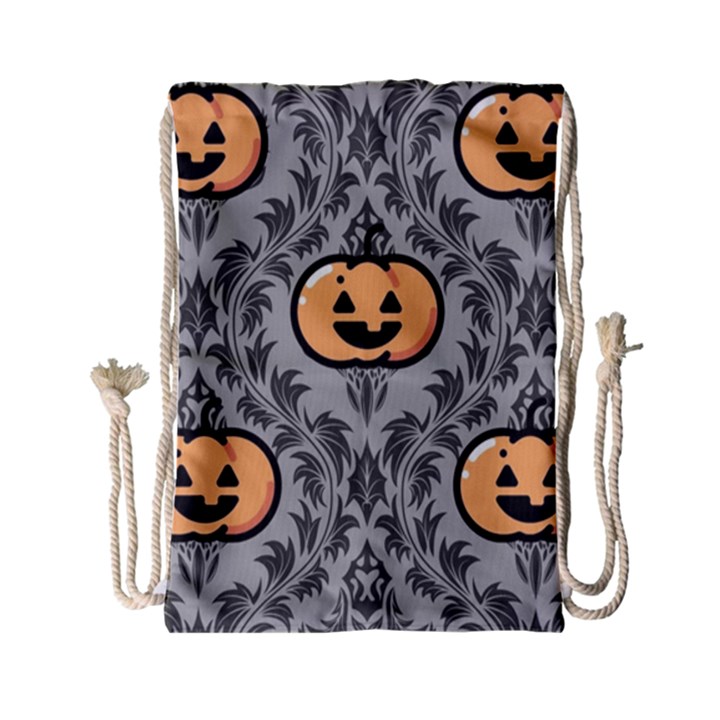 Pumpkin Pattern Drawstring Bag (Small)