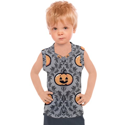 Pumpkin Pattern Kids  Sport Tank Top by NerdySparkleGoth