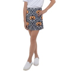 Pumpkin Pattern Kids  Tennis Skirt by NerdySparkleGoth