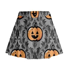 Pumpkin Pattern Mini Flare Skirt by NerdySparkleGoth