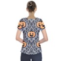 Pumpkin Pattern Short Sleeve Front Detail Top View2