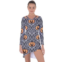 Pumpkin Pattern Asymmetric Cut-out Shift Dress by NerdySparkleGoth