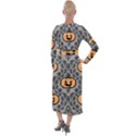 Pumpkin Pattern Velvet Maxi Wrap Dress View2