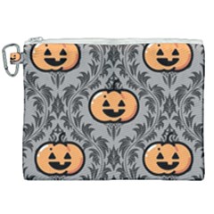 Pumpkin Pattern Canvas Cosmetic Bag (xxl) by NerdySparkleGoth