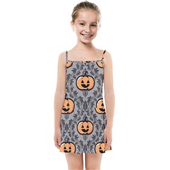 Pumpkin Pattern Kids  Summer Sun Dress by NerdySparkleGoth