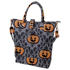 Pumpkin Pattern Buckle Top Tote Bag