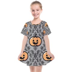 Pumpkin Pattern Kids  Smock Dress by NerdySparkleGoth