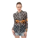 Pumpkin Pattern Long Sleeve Chiffon Shirt View1