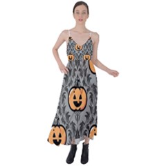 Pumpkin Pattern Tie Back Maxi Dress by NerdySparkleGoth