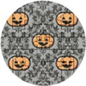 Pumpkin Pattern Wooden Puzzle Round View1