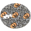 Pumpkin Pattern Wooden Puzzle Round View3