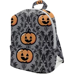 Pumpkin Pattern Zip Up Backpack by NerdySparkleGoth