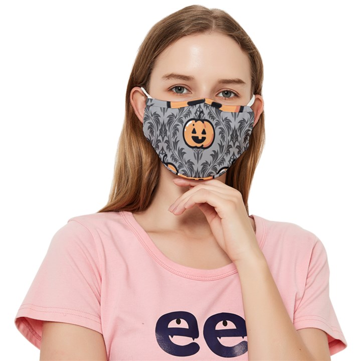 Pumpkin Pattern Fitted Cloth Face Mask (Adult)