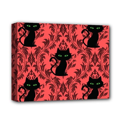 Cat Pattern Deluxe Canvas 14  X 11  (stretched) by NerdySparkleGoth