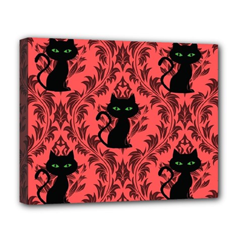 Cat Pattern Deluxe Canvas 20  X 16  (stretched) by NerdySparkleGoth