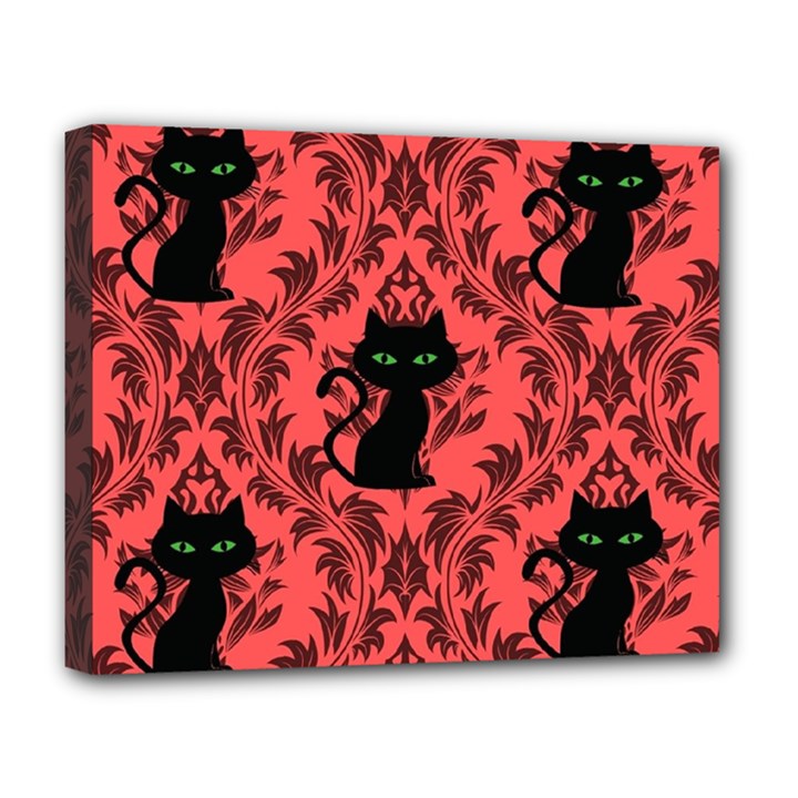 Cat Pattern Deluxe Canvas 20  x 16  (Stretched)