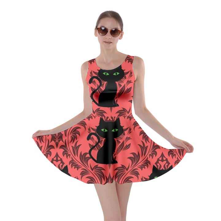 Cat Pattern Skater Dress