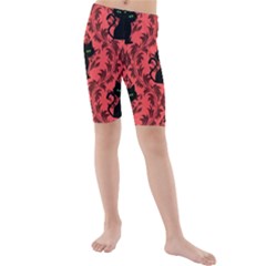 Cat Pattern Kids  Mid Length Swim Shorts by NerdySparkleGoth