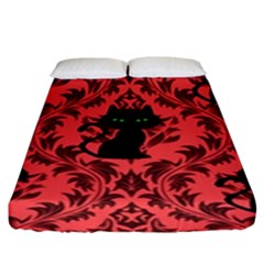 Cat Pattern Fitted Sheet (king Size) by NerdySparkleGoth