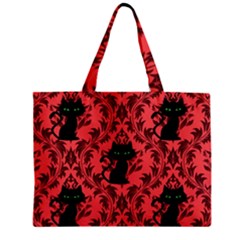 Cat Pattern Zipper Mini Tote Bag by NerdySparkleGoth