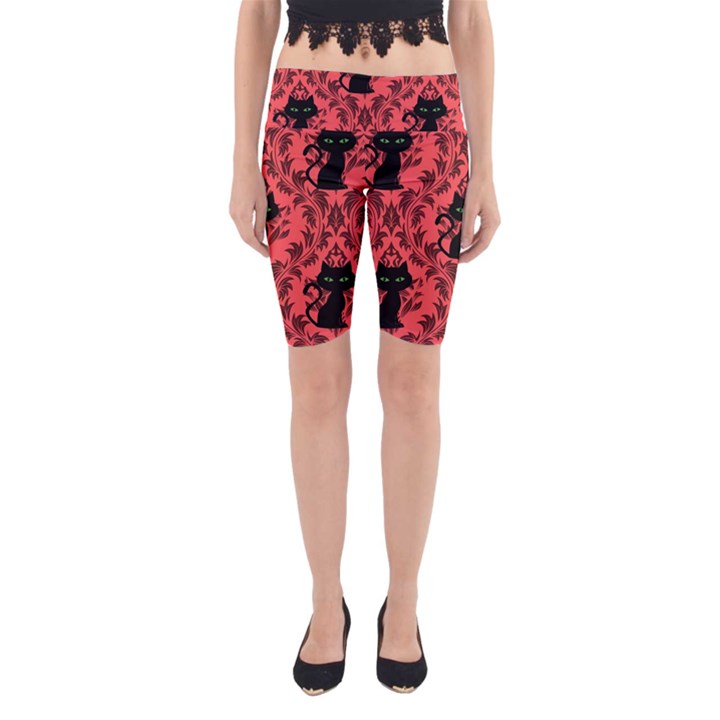 Cat Pattern Yoga Cropped Leggings