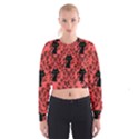 Cat Pattern Cropped Sweatshirt View1