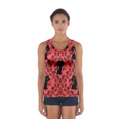 Cat Pattern Sport Tank Top  by NerdySparkleGoth