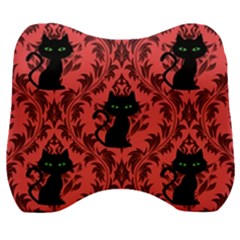 Cat Pattern Velour Head Support Cushion by NerdySparkleGoth