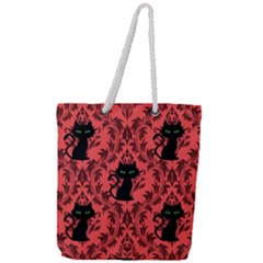 Cat Pattern Full Print Rope Handle Tote (large) by NerdySparkleGoth