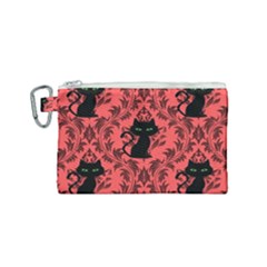 Cat Pattern Canvas Cosmetic Bag (small) by NerdySparkleGoth