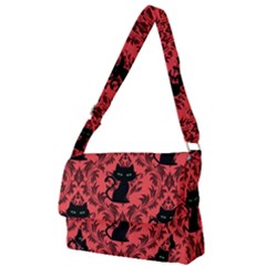 Cat Pattern Full Print Messenger Bag (l) by NerdySparkleGoth