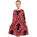 Cat Pattern Kids  Midi Sailor Dress View1