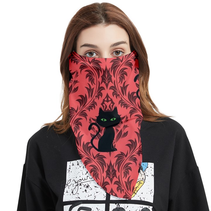 Cat Pattern Face Covering Bandana (Triangle)