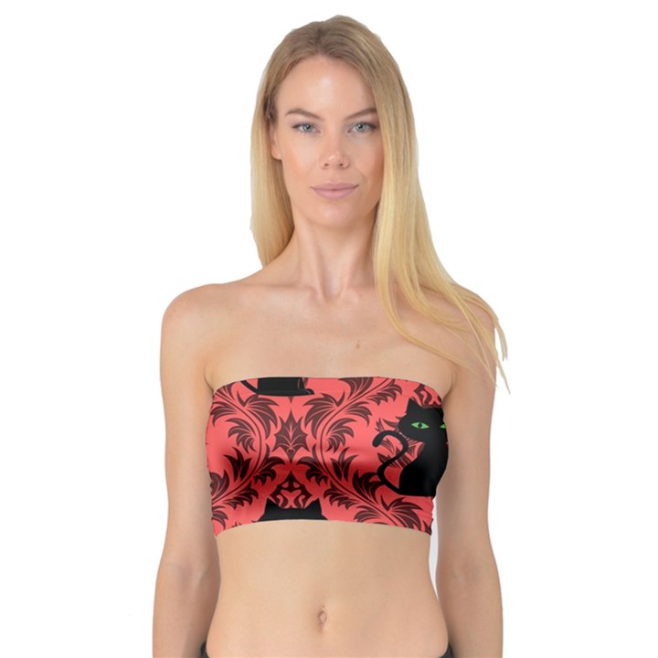 Cat Pattern Bandeau Top