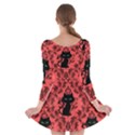 Cat Pattern Long Sleeve Skater Dress View2