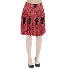 Cat Pattern Pleated Skirt by NerdySparkleGoth