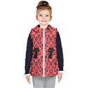 Cat Pattern Kids  Hooded Puffer Vest View1