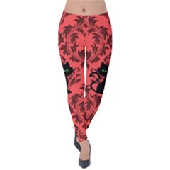 Cat Pattern Velvet Leggings by NerdySparkleGoth