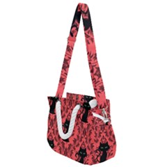 Cat Pattern Rope Handles Shoulder Strap Bag by NerdySparkleGoth