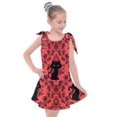 Cat Pattern Kids  Tie Up Tunic Dress by NerdySparkleGoth