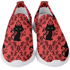 Cat Pattern Kids  Slip On Sneakers by NerdySparkleGoth