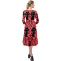 Cat Pattern Ruffle End Midi Chiffon Dress View2