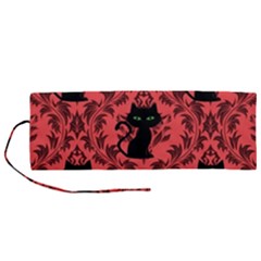 Cat Pattern Roll Up Canvas Pencil Holder (m) by NerdySparkleGoth