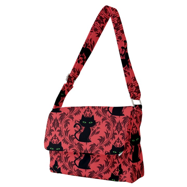 Cat Pattern Full Print Messenger Bag (M)