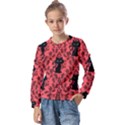 Cat Pattern Kids  Long Sleeve Tee with Frill  View1