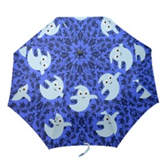 Ghost Pattern Folding Umbrellas by NerdySparkleGoth