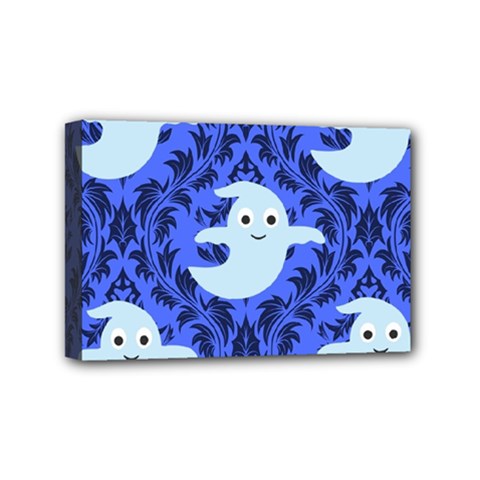 Ghost Pattern Mini Canvas 6  X 4  (stretched) by NerdySparkleGoth