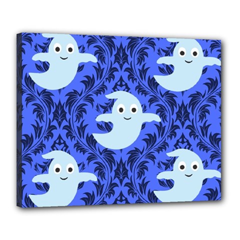 Ghost Pattern Canvas 20  X 16  (stretched) by NerdySparkleGoth